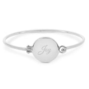 Copper/925 Sterling Silver Personalized Round Bangle 