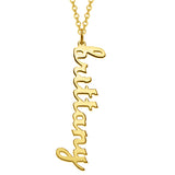 925 Sterling Silver Personalized Vertical Lowercase Script Name Necklace Adjustable Chain 18"-20"