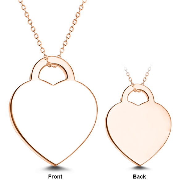 Put You In My Heart - 14K Gold Personalized Engraved Photo Necklaces Adjustable 16”-20”