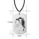 Only You - 925 Sterling Silver Personalized Engraved Photo Necklace