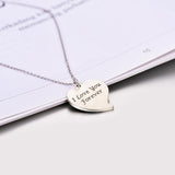 925 Sterling Silver Personalized Heart Engraved Photo Necklace Adjustable 16"-20"