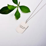 925 Sterling Silver Personalized Engraved Photo Necklace Adjustable 16"-20