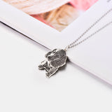 925 Sterling Silver Personalized Engraved Pets Photo Necklace Adjustable 16"-20