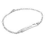 925 Sterling Silver Personalized Bar Bracelet Adjustable 6”-7.5”
