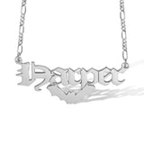 Personalized Gothic Bat Name Necklace Copper/925 Sterling Silver Personalized Adjustable 18”-20”