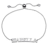 Copper/925 Sterling Silver Personalized Uppercase Name Anklet Length Adjustable 8.5"-10"