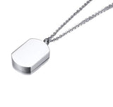 Customize Text  Ashes Dog Tag Cremation Urn Memorial Keepsake Capsule Pendant Necklace