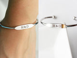 925 Sterling Silver Personalized Bridesmaid Gift Engraved Bracelet Personalized Gift for Her Personalized Bracelet Engraved Gift Personalized Cuff