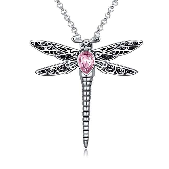 Sterling Silver Memorial Keepsake Cremation Jewelry Dragonfly Urn Necklace for Ashes Dragonfly Urn Bracelet with Filling Tool