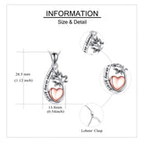Teardrop Heart Urn Necklaces Sterling Silver Cremation Jewelry for Ashes