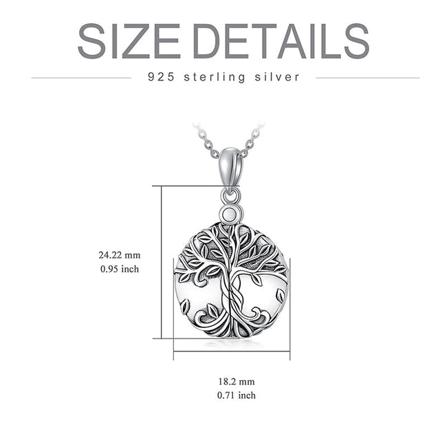 Sterling Silver Tree of Life Urn/Lockets Necklace for Ashes Always in My Heart Pendant Cremation Jewelry for Ashes of Loved Ones Keepsake