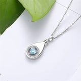 Sterling Silver Urn Neckalce for Ashes for Women Waterdrop Cremation Jewelry for Women Ashes Keepsake Pendant Memorial Jewelry Gifts