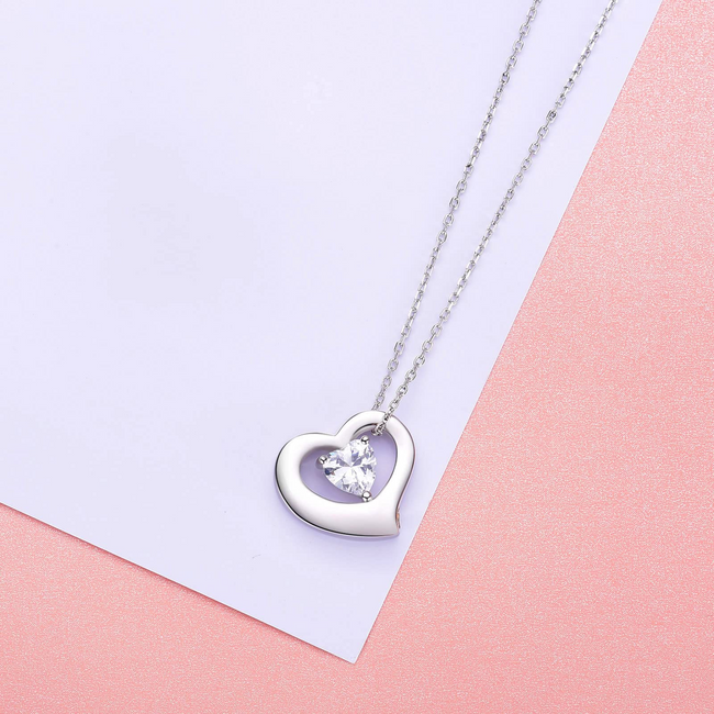 Cremation Jewelry for Ashes Heart Urn Necklace for Pet Human Ashes 925 Sterling Silver Floating Heart Pendant Keepsake Memorial Jewelry Gift for Women
