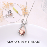 Cremation Jewelry Urn Necklace for Ashes Infinite Heart Always in My Heart for Women