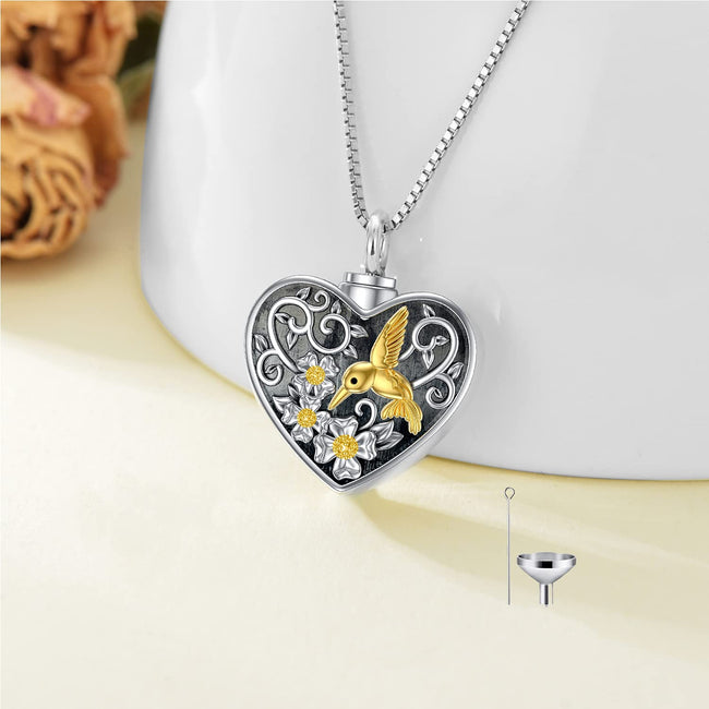 Cremation Jewelry for Ashes Urn Necklace for Ashes for Women 925 Sterling Silver Heart Cremation Jewelry Memorial Gifts for Girls