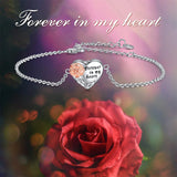 Ashe Bracelets for Women Sterling Silver Rose Flower Urn Cremation Jewelry Pet Ashes for Women Keepsake Bracelet