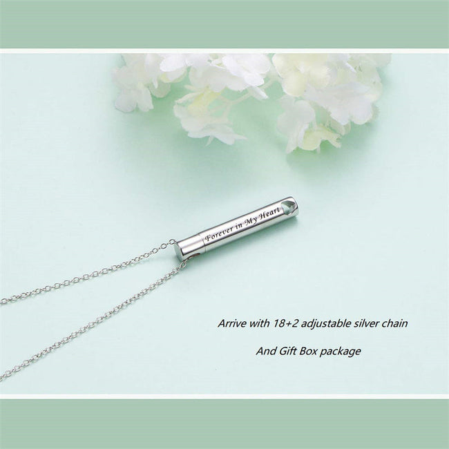 Urn Necklaces for Ashes for Women Girls Cremation Jewelry 925 Sterling Silver Eternity Memorial Forever in My Heart Ashes Keepsake