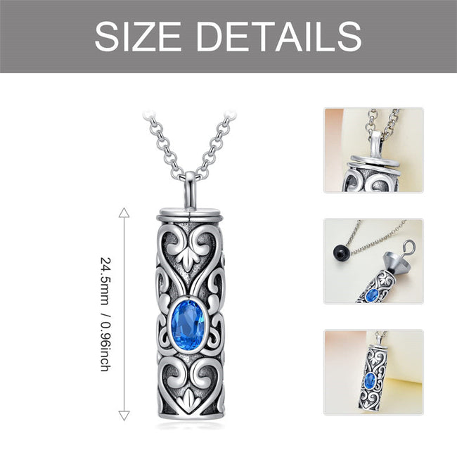 Urn Necklace for Ashes for Women 925 Sterling Silver Cremation Jewelry for Ashes