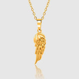 Sterling Silver Pendant Necklace - Angel Wing