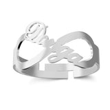 Infinity 925 Sterling Silver Personalized Infinity Name Ring